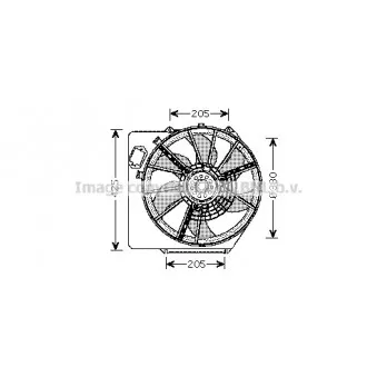 Ventilateur, refroidissement du moteur AVA QUALITY COOLING RT7536