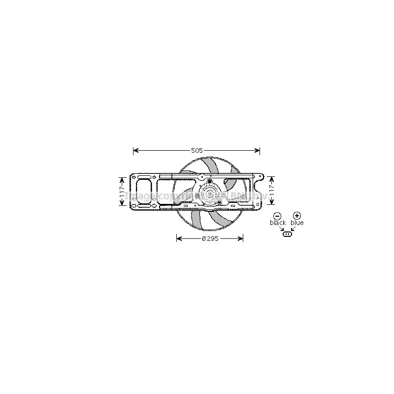 Ventilateur, refroidissement du moteur AVA QUALITY COOLING RT7537