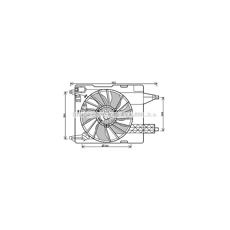 Ventilateur, refroidissement du moteur AVA QUALITY COOLING RT7539
