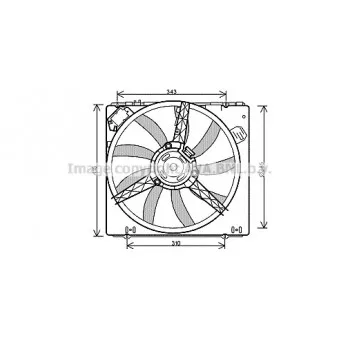Ventilateur, refroidissement du moteur AVA QUALITY COOLING RT7540