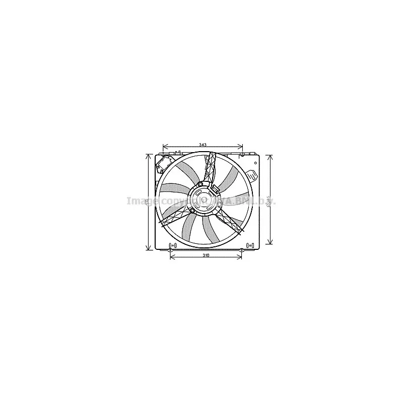 Ventilateur, refroidissement du moteur AVA QUALITY COOLING RT7540