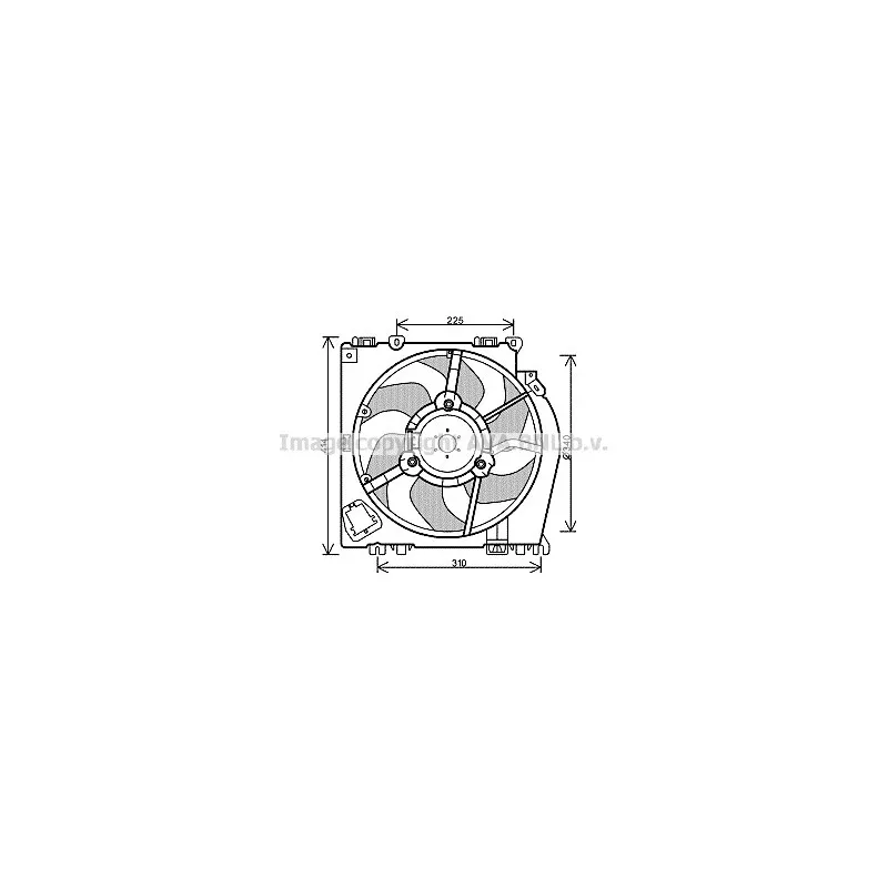 Ventilateur, refroidissement du moteur AVA QUALITY COOLING RT7542