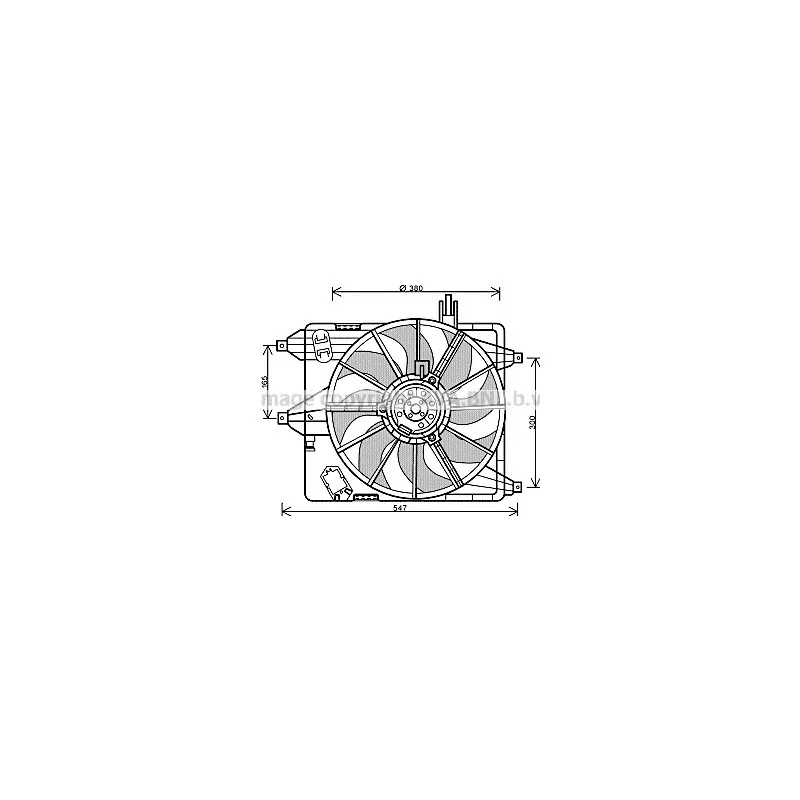 Ventilateur, refroidissement du moteur AVA QUALITY COOLING RT7544