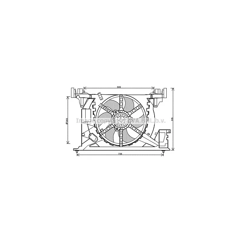 Ventilateur, refroidissement du moteur AVA QUALITY COOLING RT7545