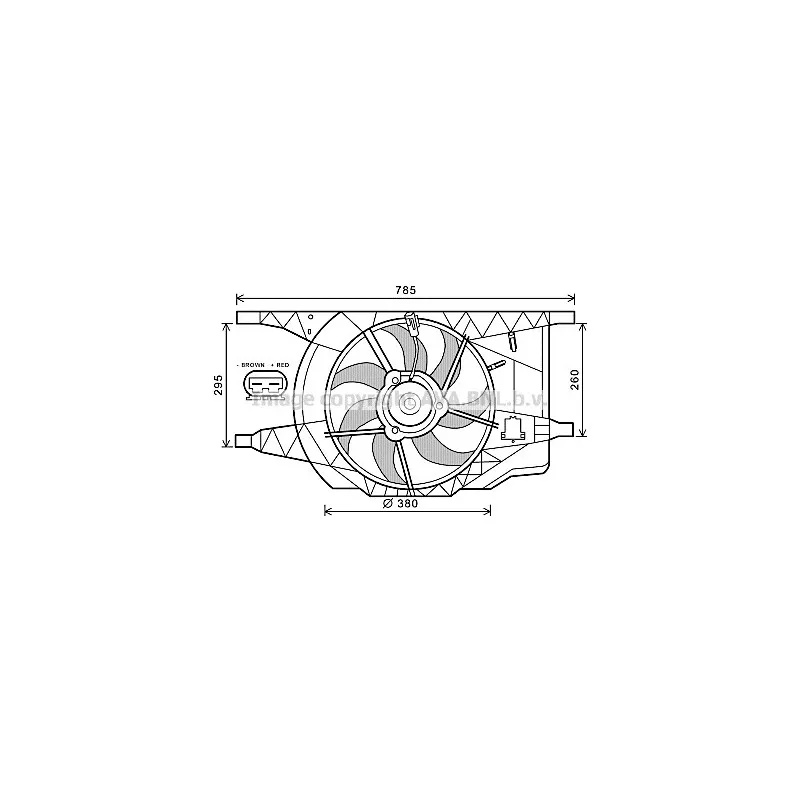 Ventilateur, refroidissement du moteur AVA QUALITY COOLING RT7546