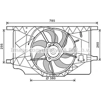 Ventilateur, refroidissement du moteur AVA QUALITY COOLING RT7547