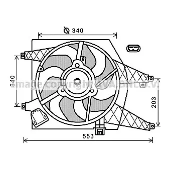 Ventilateur, refroidissement du moteur AVA QUALITY COOLING RT7548
