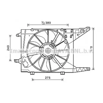 Ventilateur, refroidissement du moteur AVA QUALITY COOLING RT7549