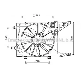 Ventilateur, refroidissement du moteur AVA QUALITY COOLING RT7550