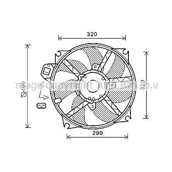 Ventilateur, refroidissement du moteur AVA QUALITY COOLING RT7563