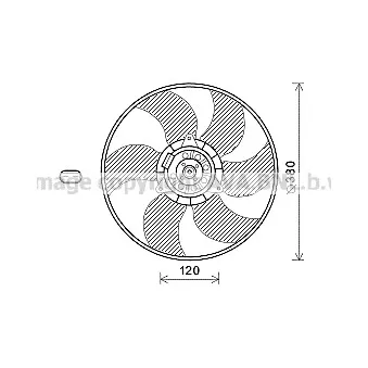 Ventilateur, refroidissement du moteur AVA QUALITY COOLING RT7604