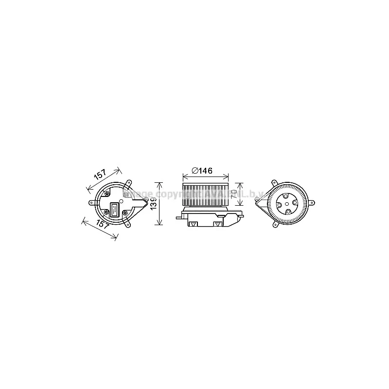 Moteur électrique, pulseur d'air habitacle AVA QUALITY COOLING RT8514