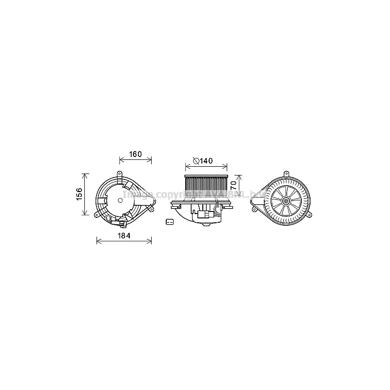 Moteur électrique, pulseur d'air habitacle AVA QUALITY COOLING RT8572