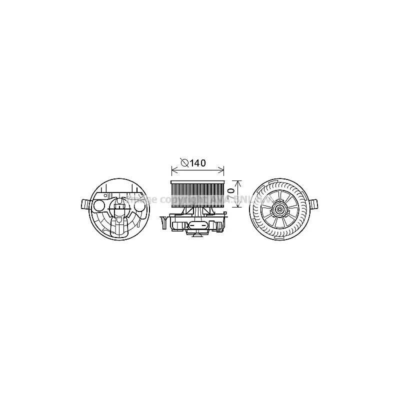 Moteur électrique, pulseur d'air habitacle AVA QUALITY COOLING RT8574