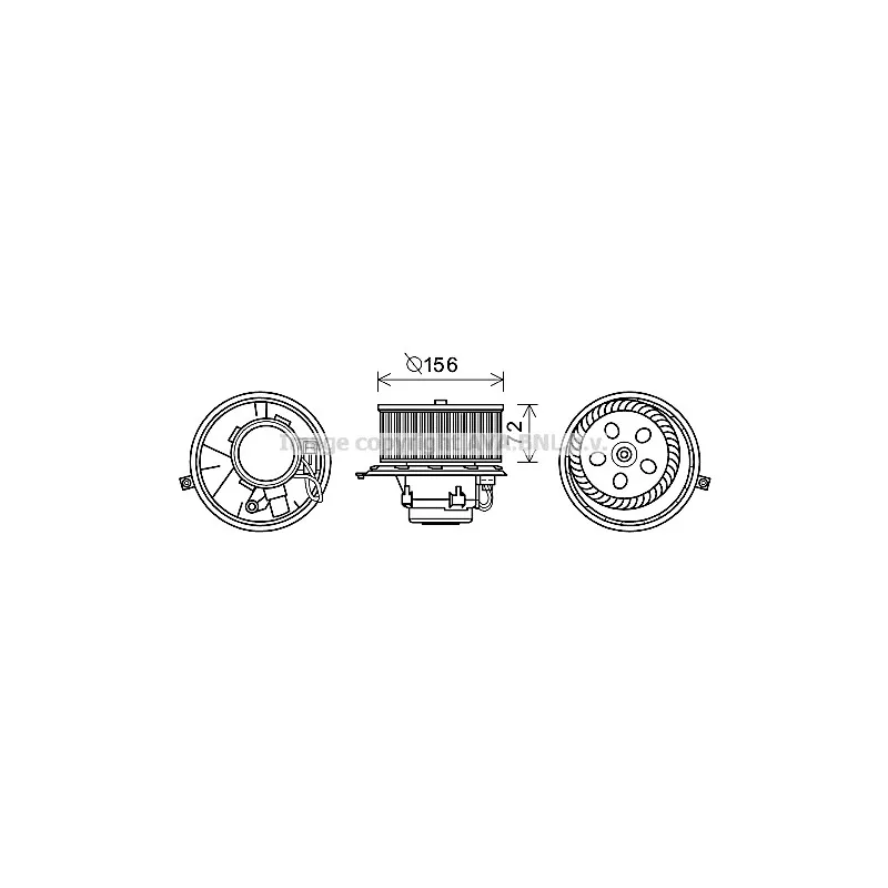 Moteur électrique, pulseur d'air habitacle AVA QUALITY COOLING RT8578