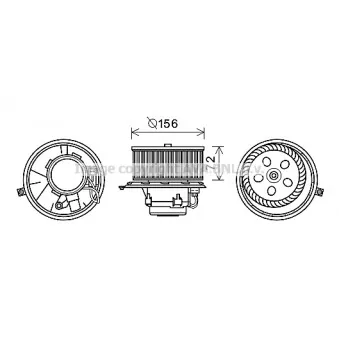 Moteur électrique, pulseur d'air habitacle AVA QUALITY COOLING RT8580