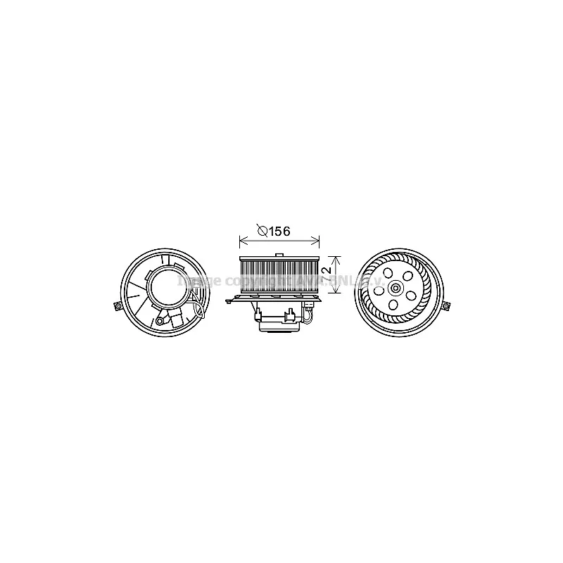 Moteur électrique, pulseur d'air habitacle AVA QUALITY COOLING RT8581
