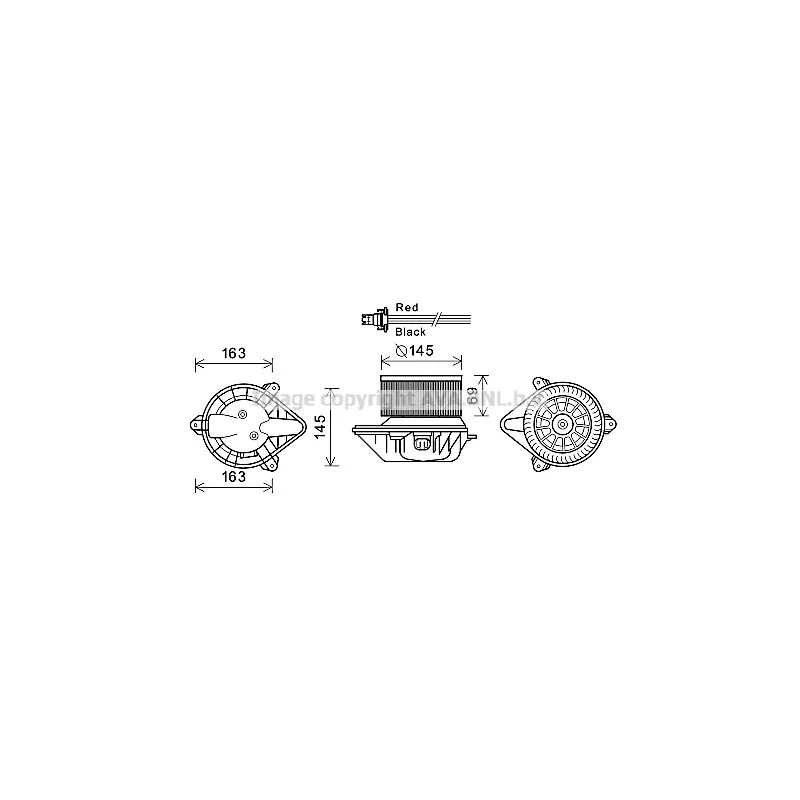 Moteur électrique, pulseur d'air habitacle AVA QUALITY COOLING RT8582