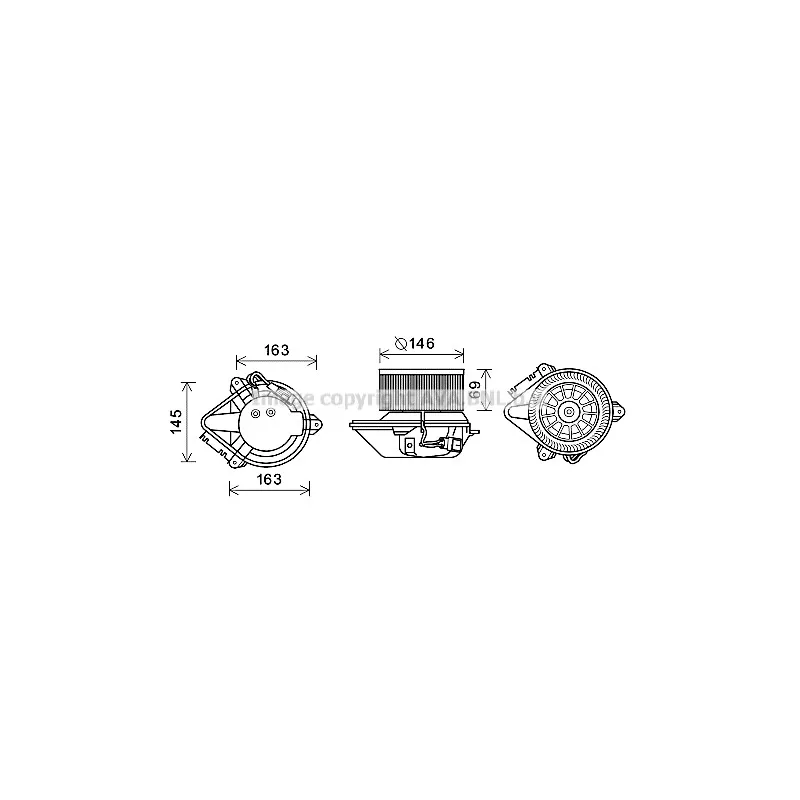 Moteur électrique, pulseur d'air habitacle AVA QUALITY COOLING RT8584
