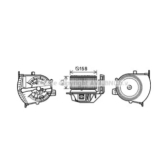 Moteur électrique, pulseur d'air habitacle AVA QUALITY COOLING RT8585