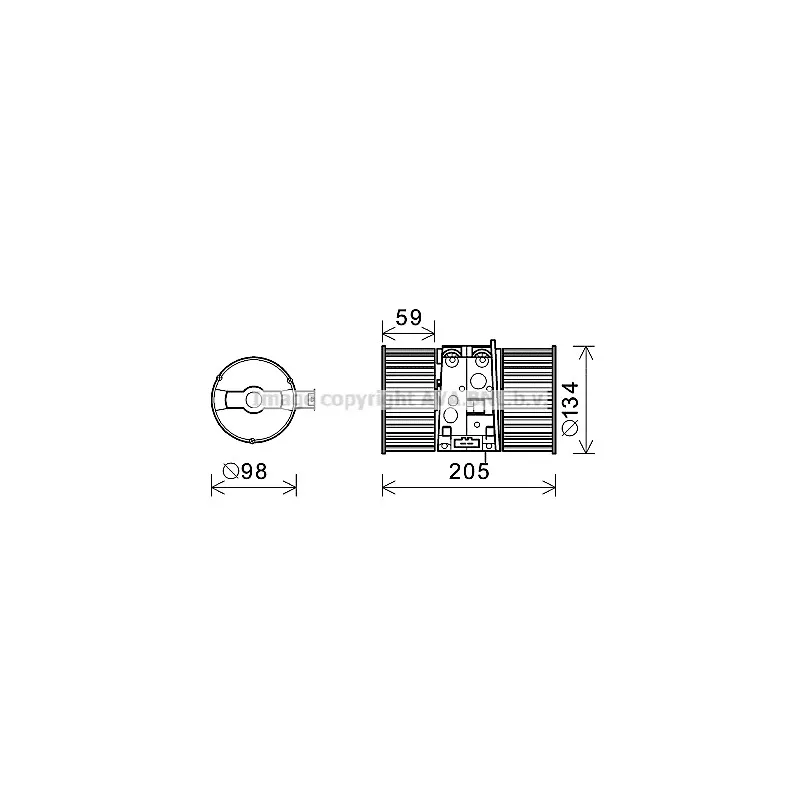 Moteur électrique, pulseur d'air habitacle AVA QUALITY COOLING RT8586