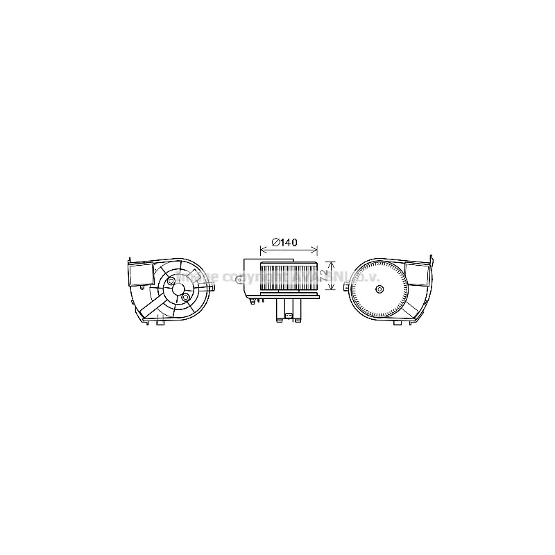 Moteur électrique, pulseur d'air habitacle AVA QUALITY COOLING RT8590