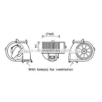 Moteur électrique, pulseur d'air habitacle AVA QUALITY COOLING RT8595