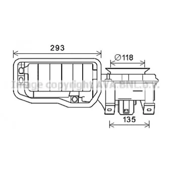 Moteur électrique, pulseur d'air habitacle AVA QUALITY COOLING RT8596