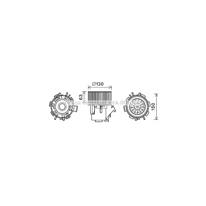 Moteur électrique, pulseur d'air habitacle AVA QUALITY COOLING RT8599