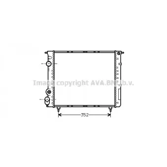 Radiateur, refroidissement du moteur AVA QUALITY COOLING RTA2053