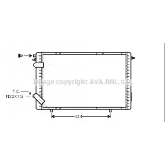 Radiateur, refroidissement du moteur AVA QUALITY COOLING RTA2126