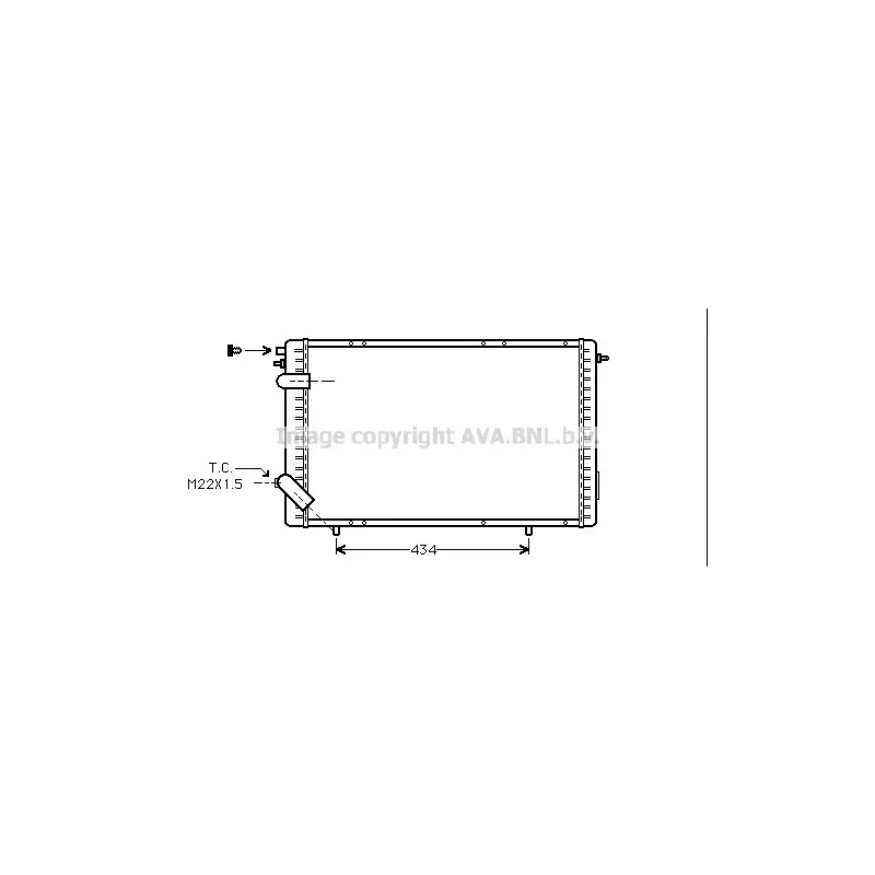 Radiateur, refroidissement du moteur AVA QUALITY COOLING RTA2126