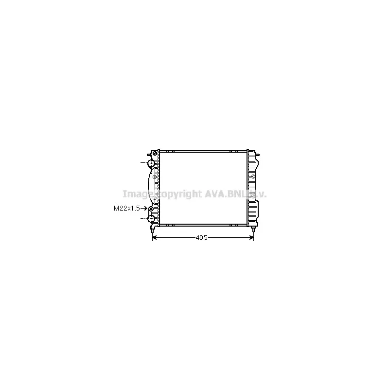 Radiateur, refroidissement du moteur AVA QUALITY COOLING RTA2129