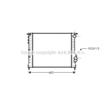 Radiateur, refroidissement du moteur AVA QUALITY COOLING RTA2133