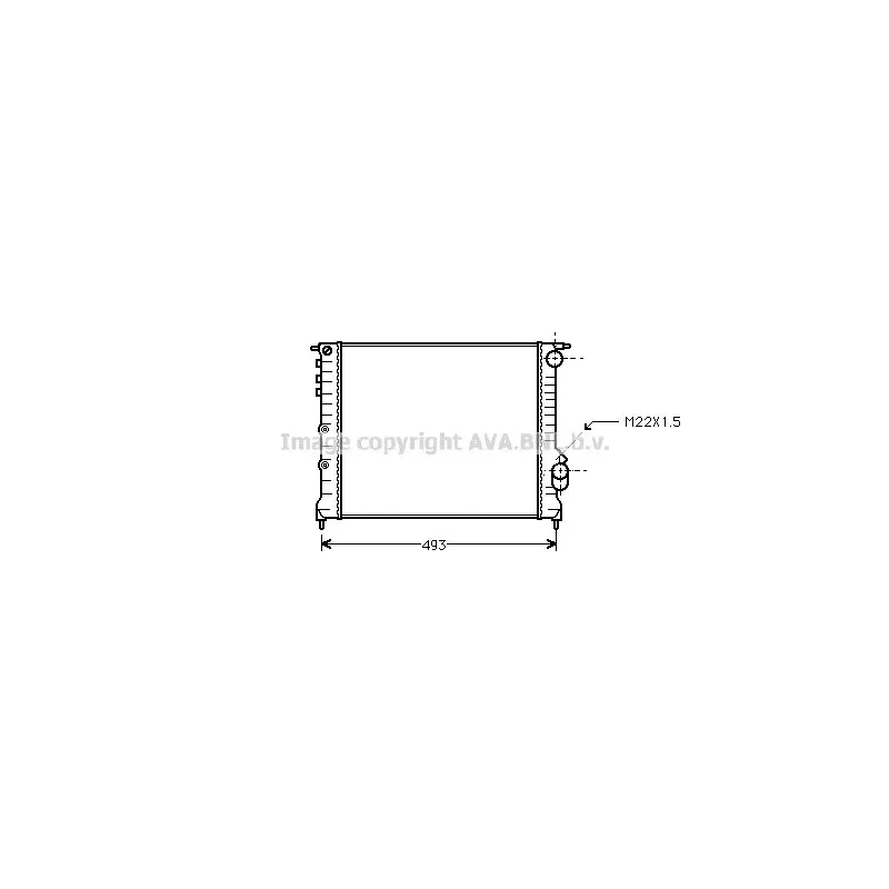 Radiateur, refroidissement du moteur AVA QUALITY COOLING RTA2133