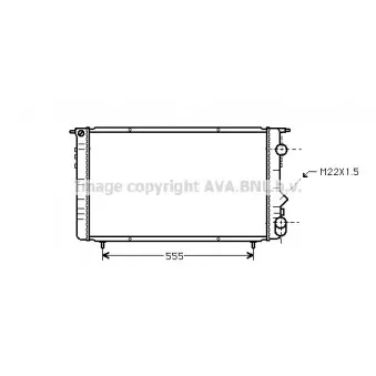 Radiateur, refroidissement du moteur AVA QUALITY COOLING RTA2150