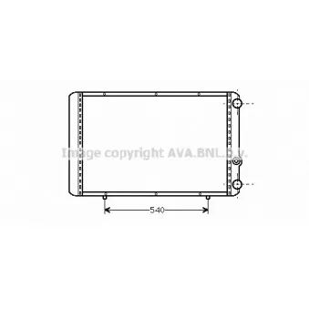 Radiateur, refroidissement du moteur AVA QUALITY COOLING RTA2155