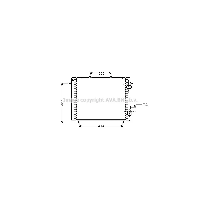 Radiateur, refroidissement du moteur AVA QUALITY COOLING RTA2159