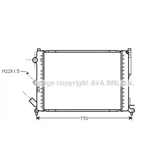 Radiateur, refroidissement du moteur AVA QUALITY COOLING RTA2165