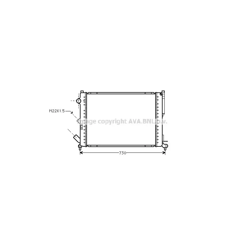 Radiateur, refroidissement du moteur AVA QUALITY COOLING RTA2165