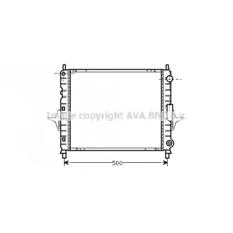 Radiateur, refroidissement du moteur AVA QUALITY COOLING RTA2167