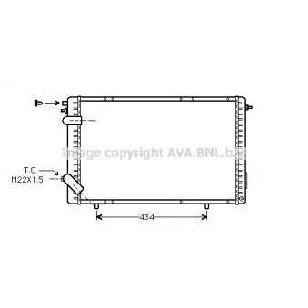 Radiateur, refroidissement du moteur AVA QUALITY COOLING RTA2172