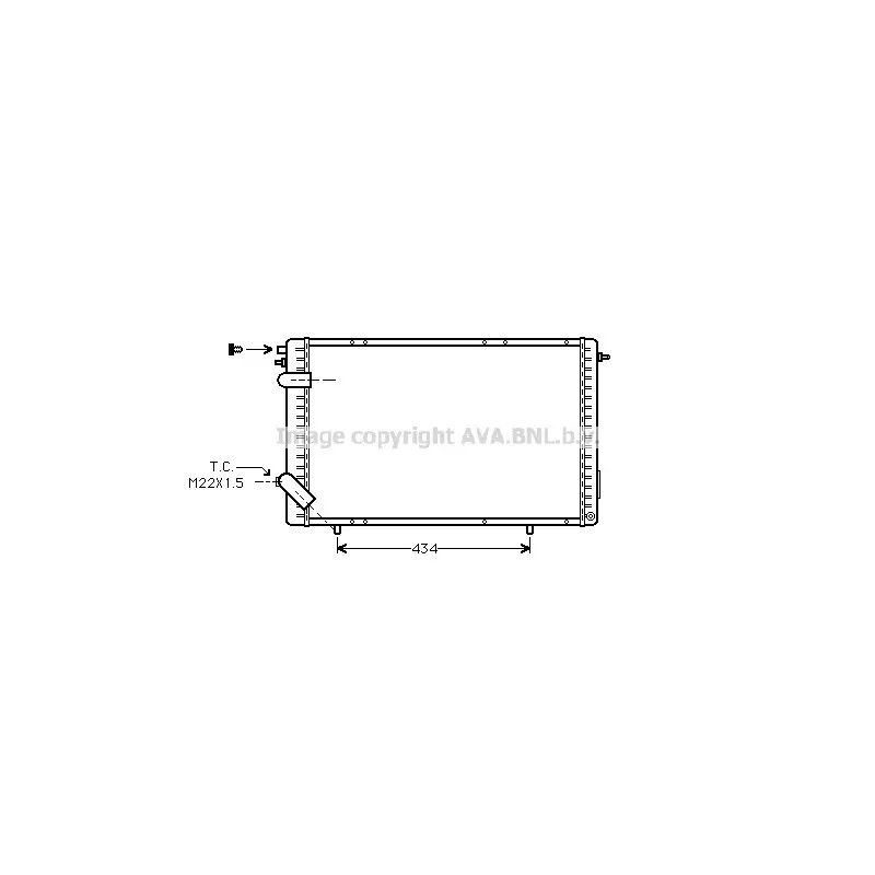 Radiateur, refroidissement du moteur AVA QUALITY COOLING RTA2172