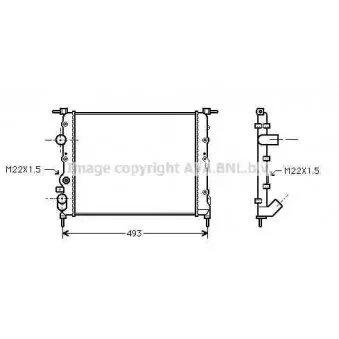 Radiateur, refroidissement du moteur AVA QUALITY COOLING RTA2197