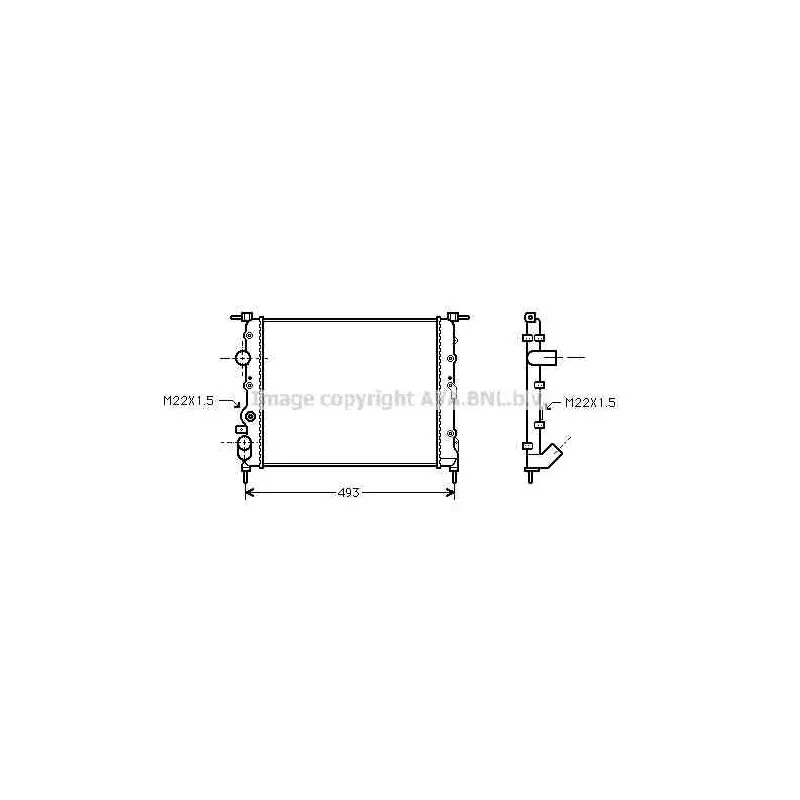 Radiateur, refroidissement du moteur AVA QUALITY COOLING RTA2197