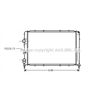 Radiateur, refroidissement du moteur AVA QUALITY COOLING RTA2199