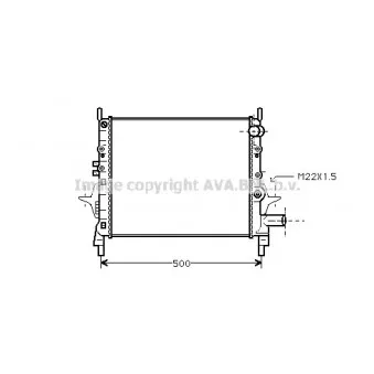 Radiateur, refroidissement du moteur AVA QUALITY COOLING