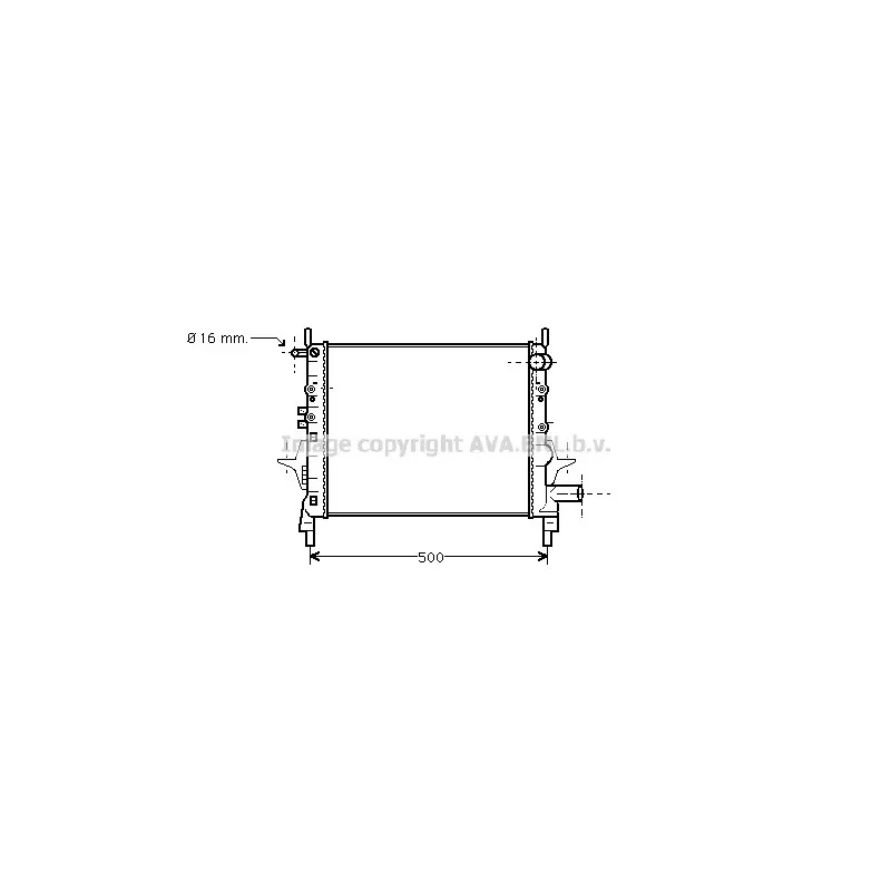 Radiateur, refroidissement du moteur AVA QUALITY COOLING RTA2217