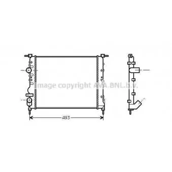Radiateur, refroidissement du moteur AVA QUALITY COOLING RTA2218