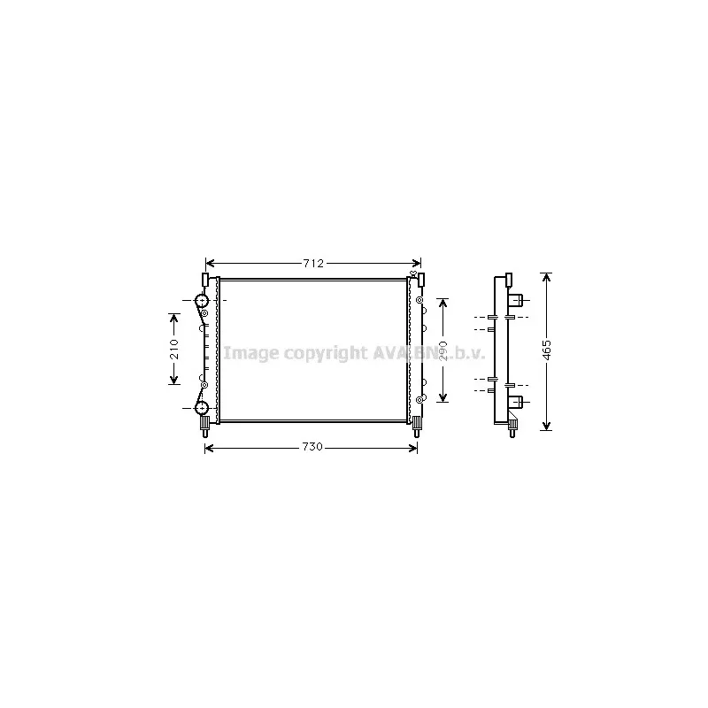 Radiateur, refroidissement du moteur AVA QUALITY COOLING RTA2233